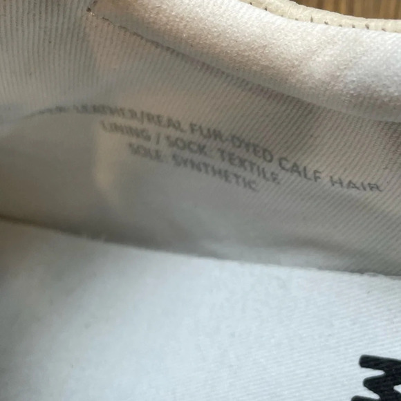 Madewell Kickoff Trainer Sneaker in Leather and Spot Dot Calf Hair Women’s 6 - Picture 5 of 11